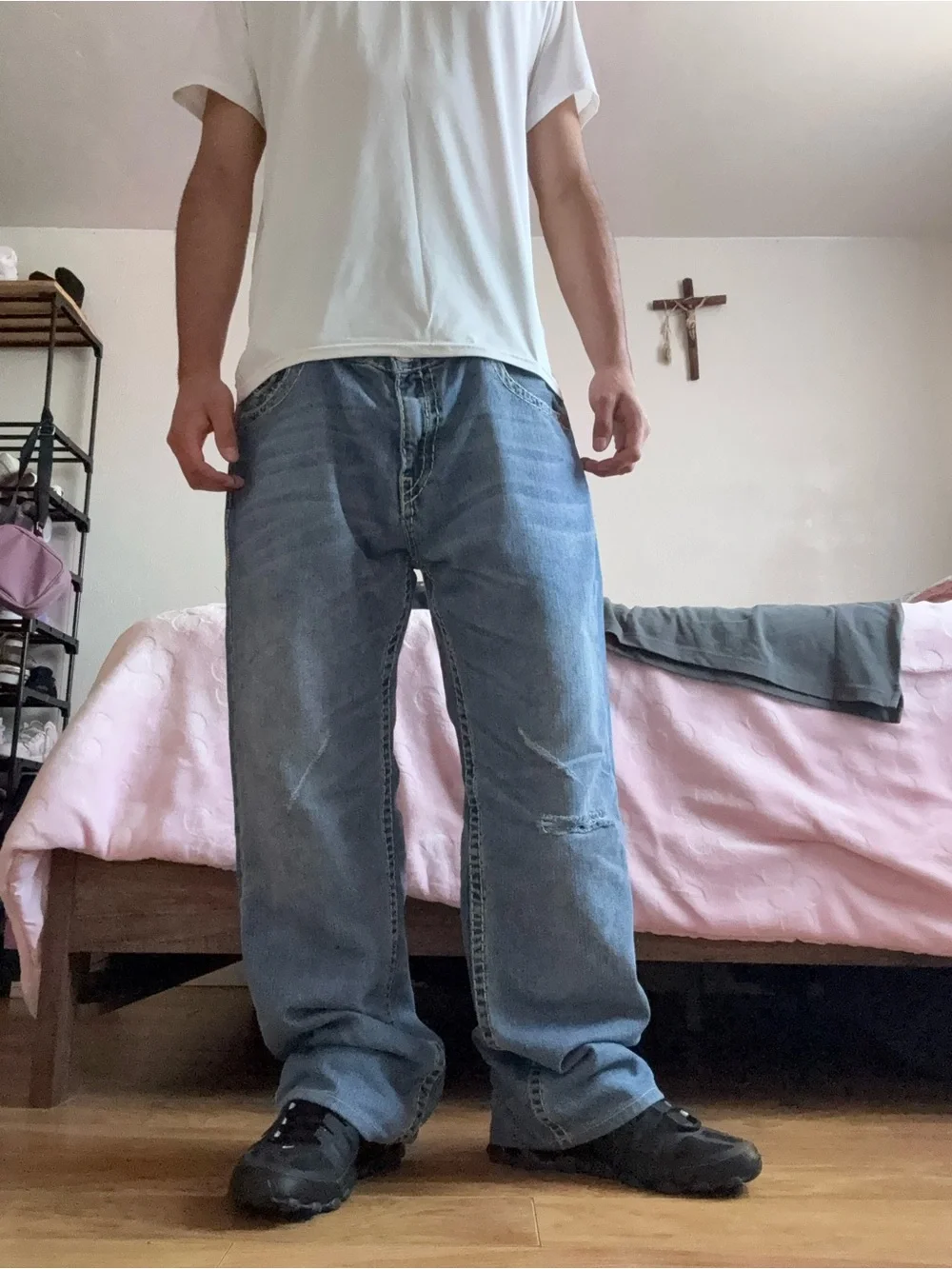 True Religion Men's Blue Straight-Leg Jeans